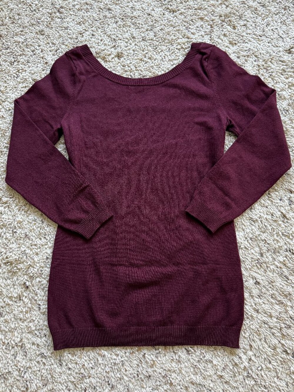 Banana Republic boatneck knit top maroon XXSP